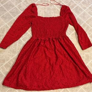 Rare Mi Ami Red Lace Mini Dress : Francesca’s - Medium